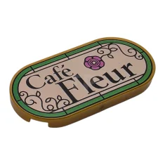 LEGO Piastrelle, rotonde 2 x 4 ovali con "Café Fleur" (Caffè)…