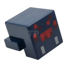 LEGO Testa di creatura pixelata con volto rosso e rosso scuro…