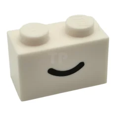 LEGO Brick 1 x 2 with Smile Pattern