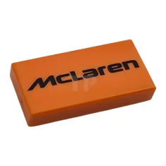 LEGO Piastrelle 1 x 2 con motivo "McLaren" nero