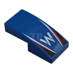 LEGO Pendenza, curvo 2 x 1 x 2/3 con logo Williams…
