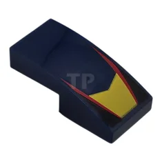 LEGO Slope, Curved 2 x 1 x 2/3 with Yellow V-Shaped…