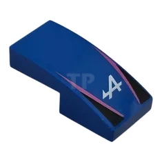 LEGO Pendenza, curvo 2 x 1 x 2/3 con logo Formula…