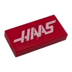 LEGO Piastrelle 1 x 2 con motivo "HAAS" bianco