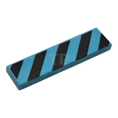 LEGO Baldosa 1 x 4 con 5 rayas negras de peligro…