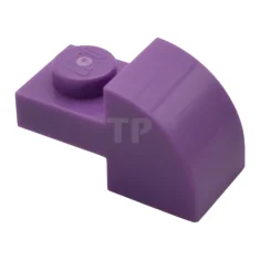 LEGO Pente, courbée 2 x 1 avec studs encastrés.