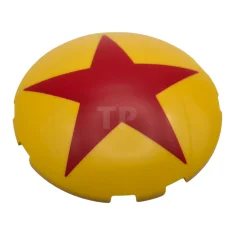 LEGO Brick, Round 6 x 6 Dome Top with Red Star…