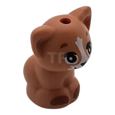 LEGO Kat, Friends-stijl, babykitten, zittend met zwarte ogen, neus en mond,…