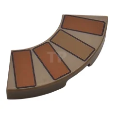 LEGO Piastrelle, angolo rotondo 2 x 2 maccheroni con mattoni arancione…