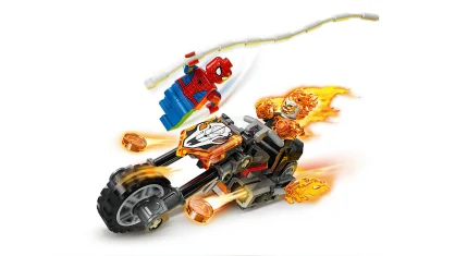 LEGO Spider-Man et sa moto contre Ghost Rider