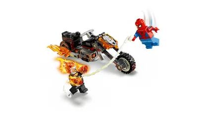 LEGO Spider-Man et sa moto contre Ghost Rider