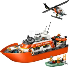 LEGO Rettungsboot der Küstenwache mit Hubschrauber