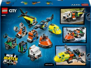 LEGO Kombinationsset mit Flugzeug, Wartungsfahrzeug und Luftkissenboot