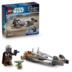 LEGO Der Mandalorianer und Grogu auf ihrem Speeder Bike™