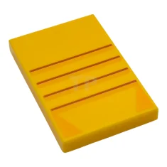 LEGO Tile 2 x 3 with Dark Orange Lines, Bright Light…