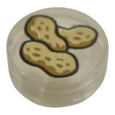 LEGO Fliese 1 x 1 Rund mit Peanuts-Muster