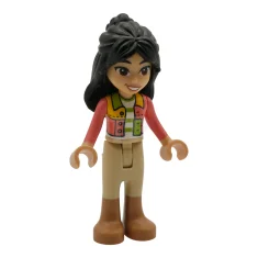 LEGO Friends Liann - Coral Patchwork Jacket, Tan Trousers with Medium…