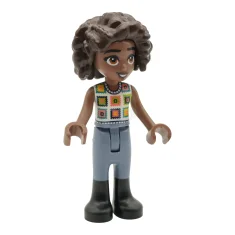 LEGO Friends Aliya - Top blanc en crochet, pantalon bleu sable…