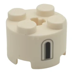 LEGO Brick, Round 2 x 2 with Axle Hole with Black…