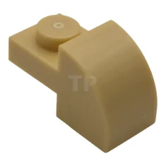 LEGO Pente, courbée 2 x 1 avec studs encastrés.