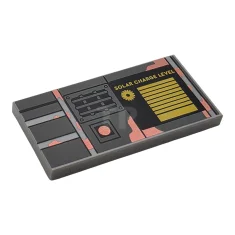 LEGO Piastrelle 2 x 4 con il motivo "LIVELLO DI CARICA…