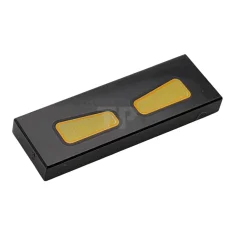 LEGO Tile 1 x 3 with Yellow Quadrilateral Shapes with Bright…