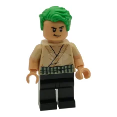 LEGO Roronoa Zoro - Tan Shirt, Hair