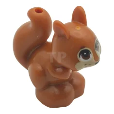 LEGO Eekhoorn, Friends-stijl met bruin gezicht, roodbruine ogen en wenkbrauwen, zwarte…