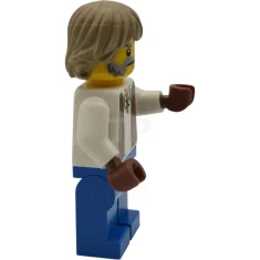 LEGO Schmied - Weißes Hemd mit rötlich-brauner Weste, blaue Beine, dunkelbraunes…