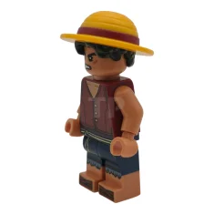 LEGO Monkey D. Luffy - Hair Combo, Straw Hat with Black…