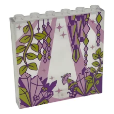 LEGO Panel 1 x 6 x 5 with Dark Purple, Bright…