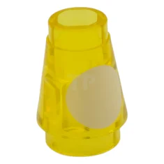 LEGO Cone 1 x 1 with Top Groove with White Circle…