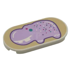 LEGO Tile, Round 2 x 4 Oval with Lavender and Dark…