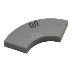 LEGO Tile, Round Corner 2 x 2 Macaroni with Black 'ON'…