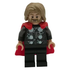 LEGO Thor - Mantello di gomma flessibile, gambe nere, capelli scuri…