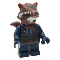 LEGO Rocket Raccoon - Vestito blu scuro, sciarpa rosso scuro, testa…