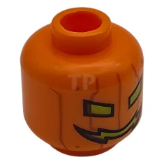 LEGO Minifigure, tête de citrouille Jack O' Lantern avec yeux, bouche…