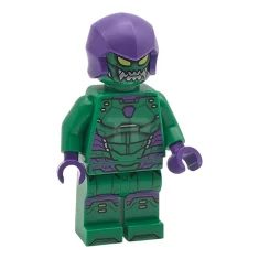 LEGO Bouffon vert - Tenue verte, capuchon violet foncé