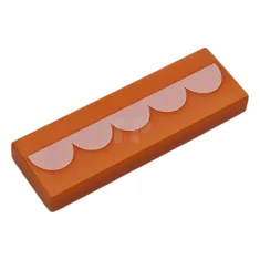 LEGO Tile 1 x 3 with 5 White Half Circles Pattern…