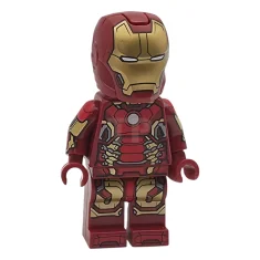 LEGO Iron Man - Armatura Mark 43, testa di torrone chiaro,…