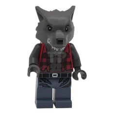 LEGO Werewolf - Torn Red Flannel Shirt, Bare Chest with Fur…