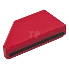 LEGO Tile, Modified 1 x 2 Wedge Right with Black Line…