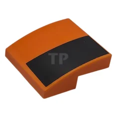 LEGO Slope, Curved 2 x 2 x 2/3 with Black Stripe…