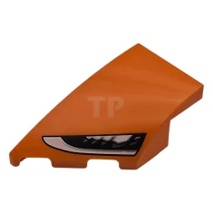 LEGO Wig 4 x 2 links geen noppen met zwart, wit…