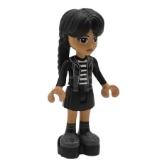 LEGO Wednesday Addams - Black Hoodie, Skirt, Platform Soles