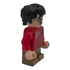 LEGO Harry Potter - Roter zerrissener Pullover, dunkelbraune kurze Hosenbeine