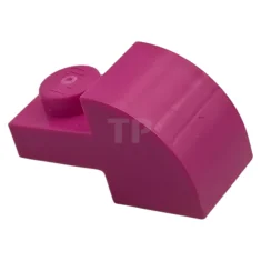 LEGO Pente, courbée 2 x 1 avec studs encastrés.