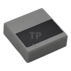 LEGO Fliese 1 x 1 mit schwarzem Rechteck-Streifen-Muster