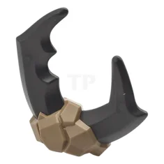 LEGO Minifigure, Headgear Stone with Large Molded Pearl Dark Gray Pincers…