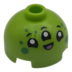 LEGO Brick, Round 2 x 2 Dome Top with Alien Face…